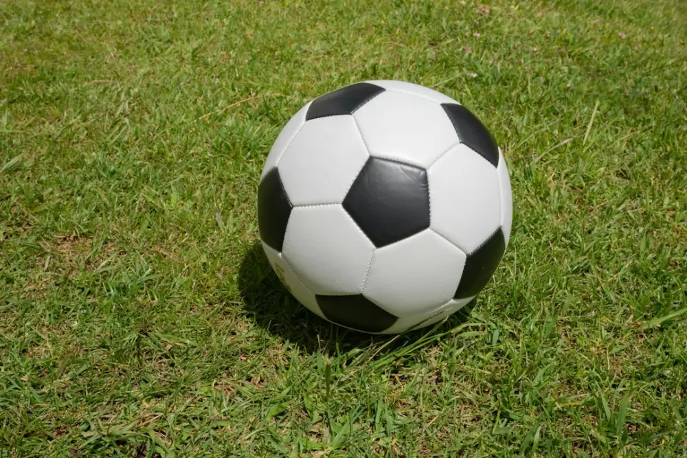 A football ball on the grass, illustrating football culture